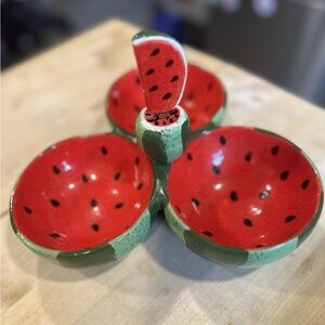 Watermelon Themed Ceramic Serving Bowls